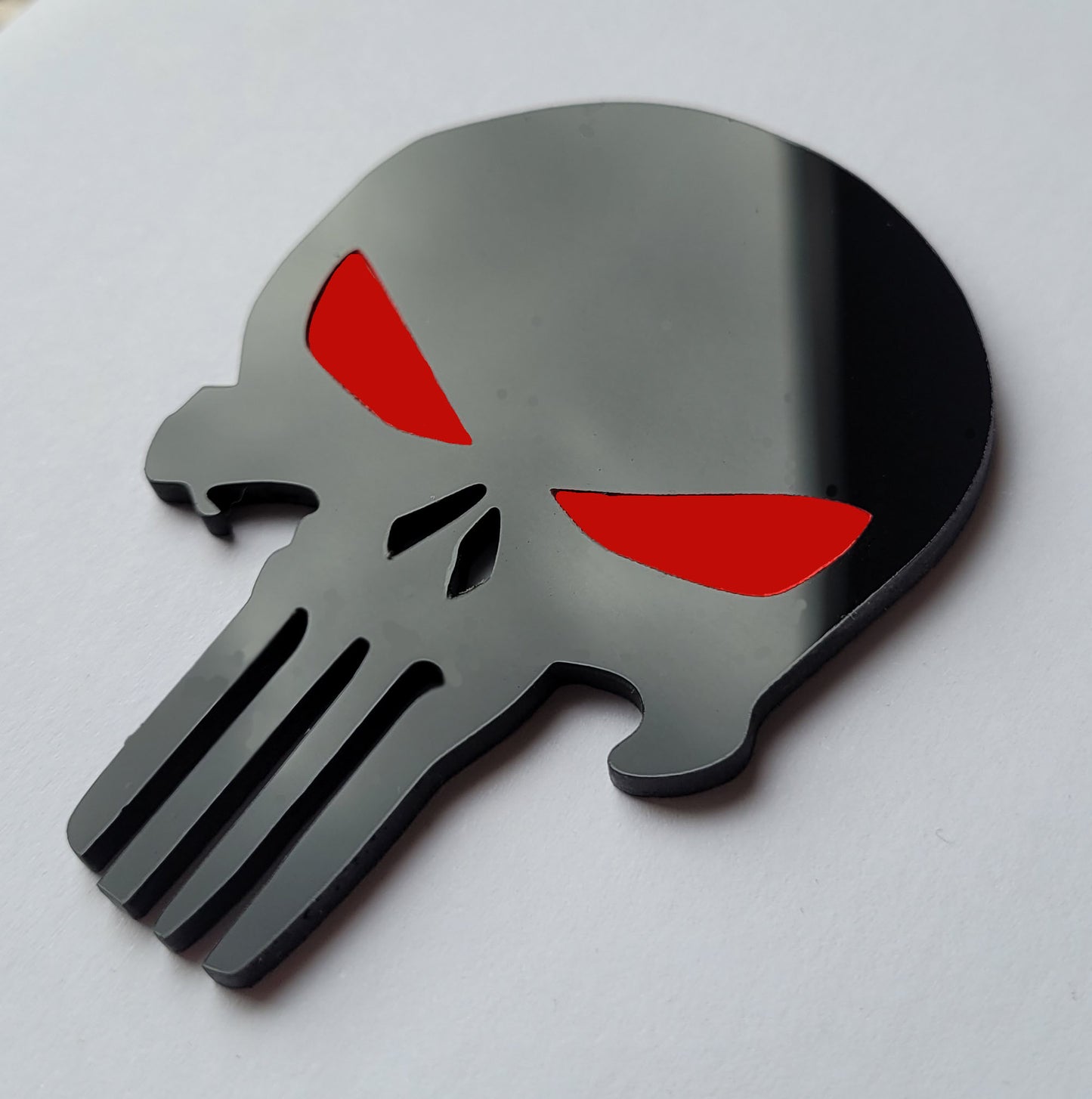 Custom Fender Emblem Badge Punisher Skeleton Redeye for Car Auto Truck