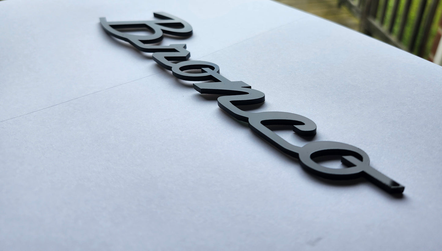 Classic Script Emblem Badge Logo for Ford Bronco / Sport SUV 4x4