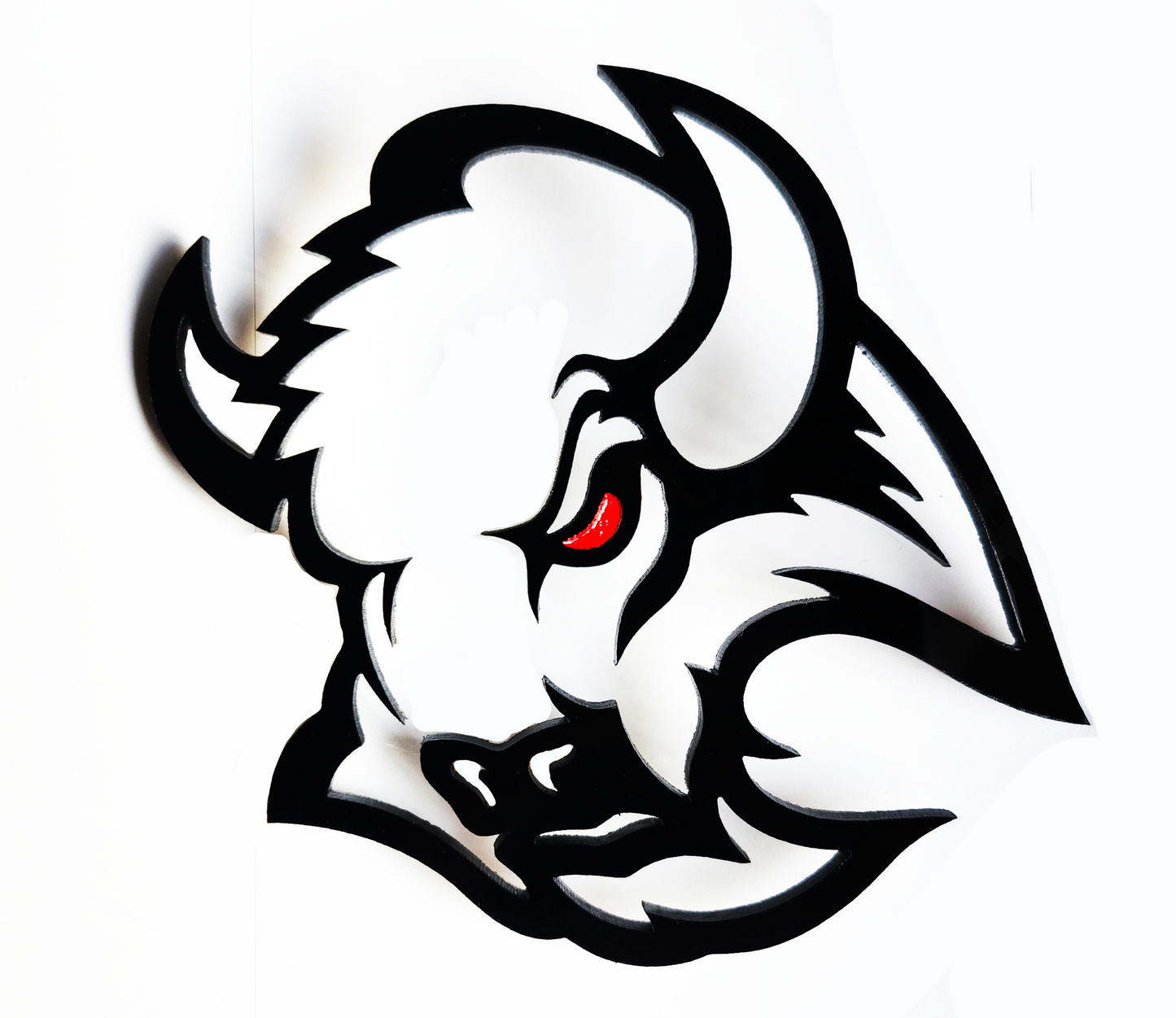 2x Fender Emblem Logo Badge Bull Cow Buffalo Ox Redeye for Car Auto Truck Pickup