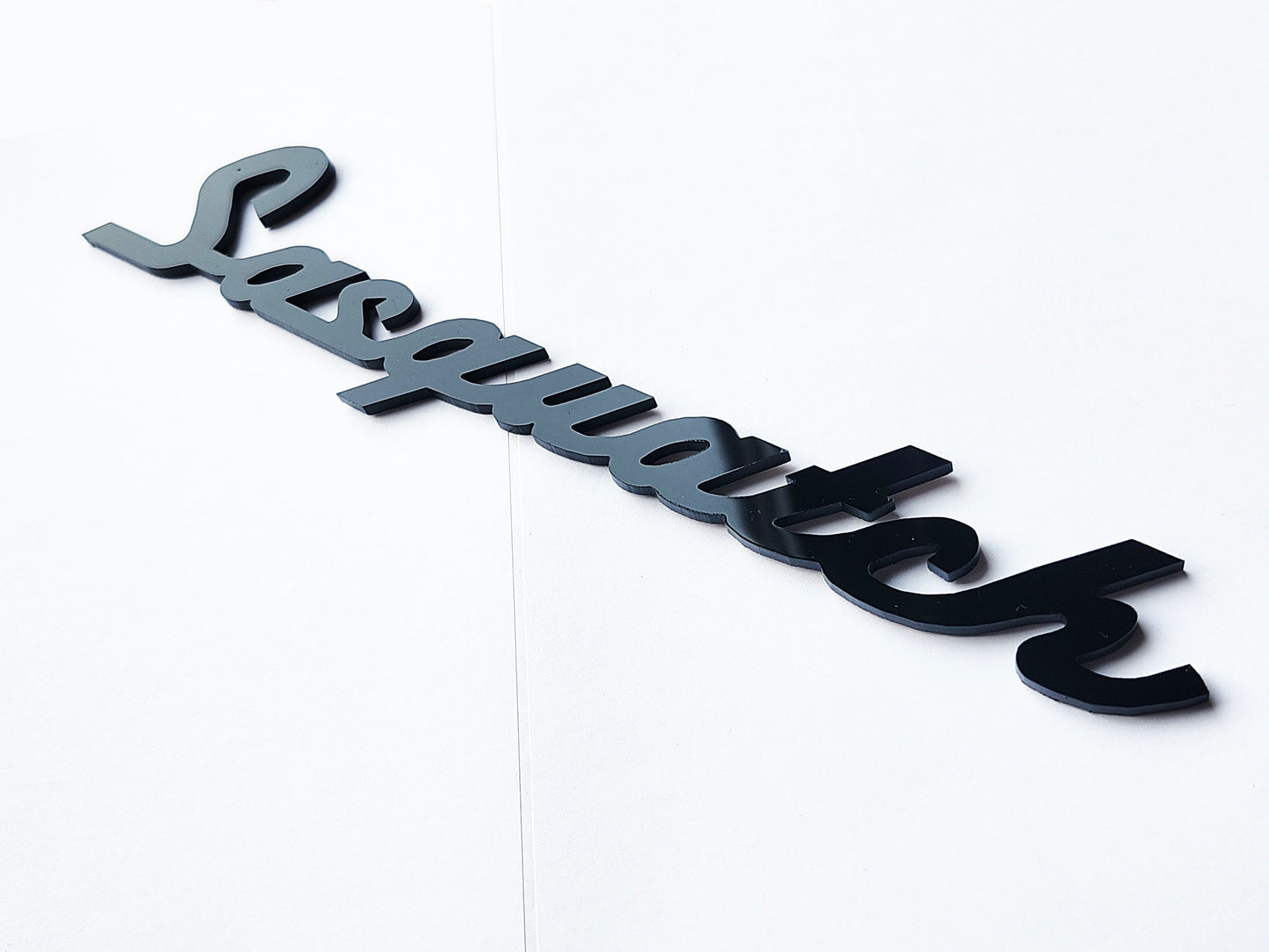 Classic Script Sasquatch Emblem Badge Logo for Ford Bronco / Sport SUV 4x4