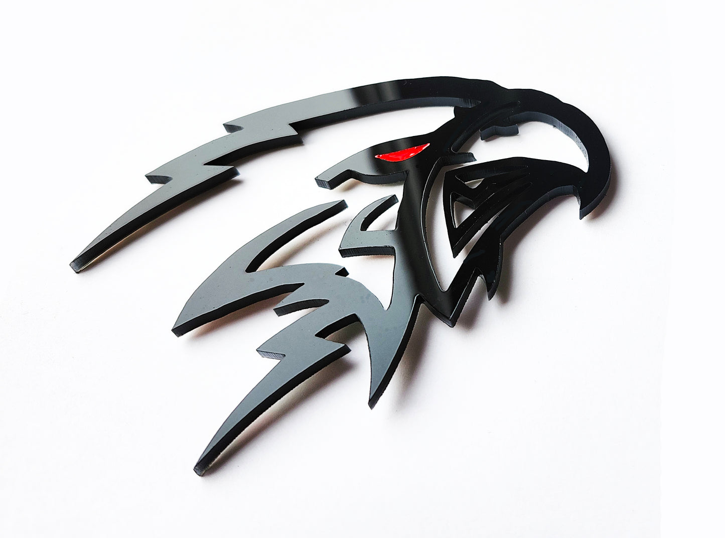 2x Hawk Bird Hellhawk Redeye Emblem Logo for Grand Cherokee Jeep Trackhawk SRT