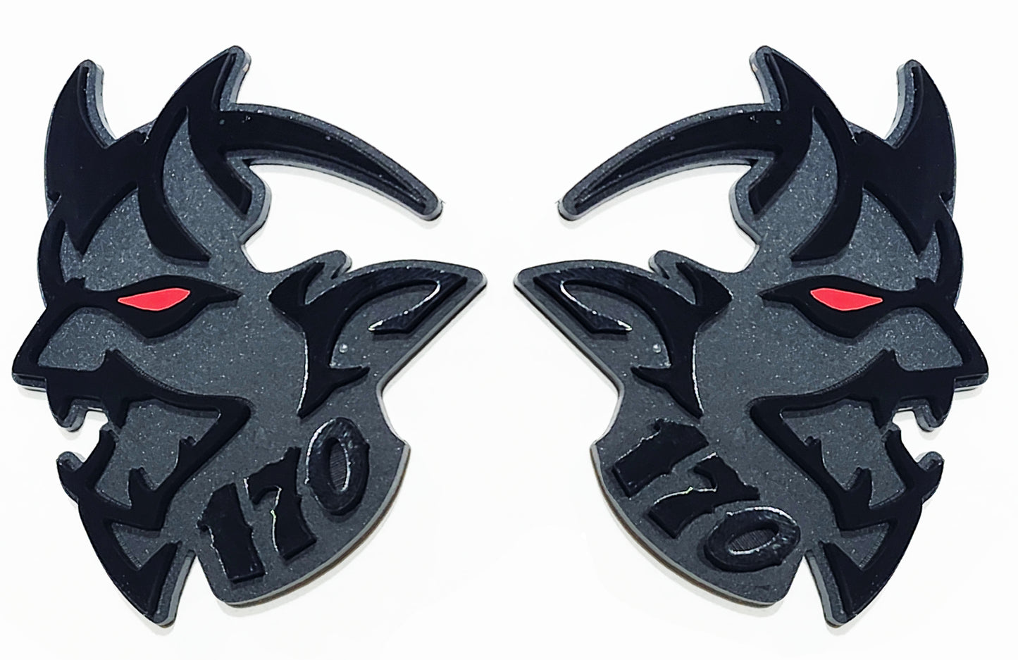 2x Demon 170 Redeye Fender Emblem Badge for Charger Challenger Hellcat SRT TRX