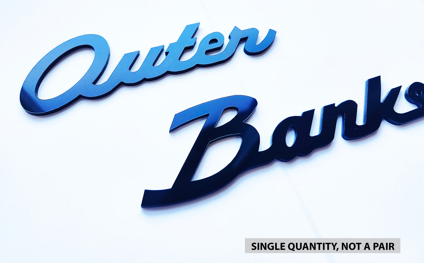 1x Classic Script Outer Banks Emblem Badge Logo for Ford Bronco / Sport SUV 4x4