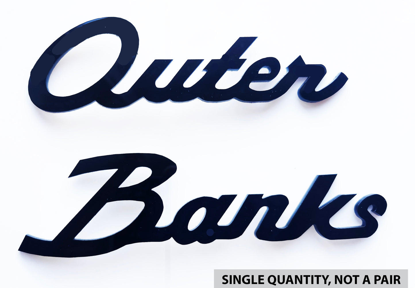 1x Classic Script Outer Banks Emblem Badge Logo for Ford Bronco / Sport SUV 4x4