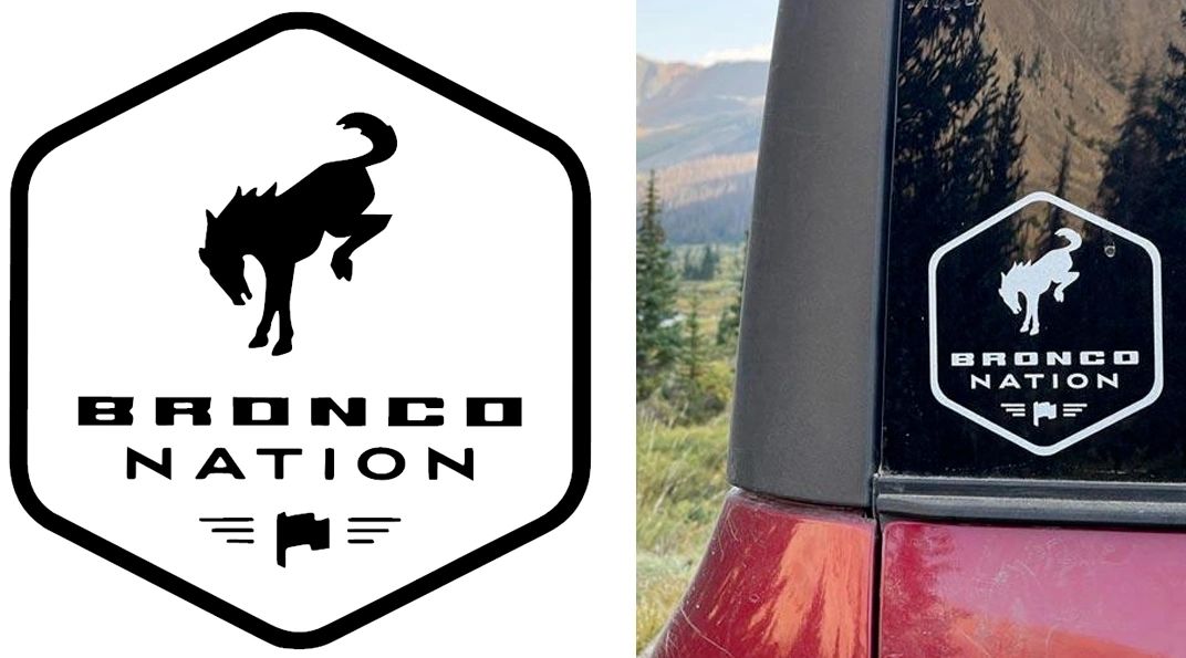 2021 2022 Ford Bronco Nation Horse Logo Vinyl Decal / Sticker Emblem