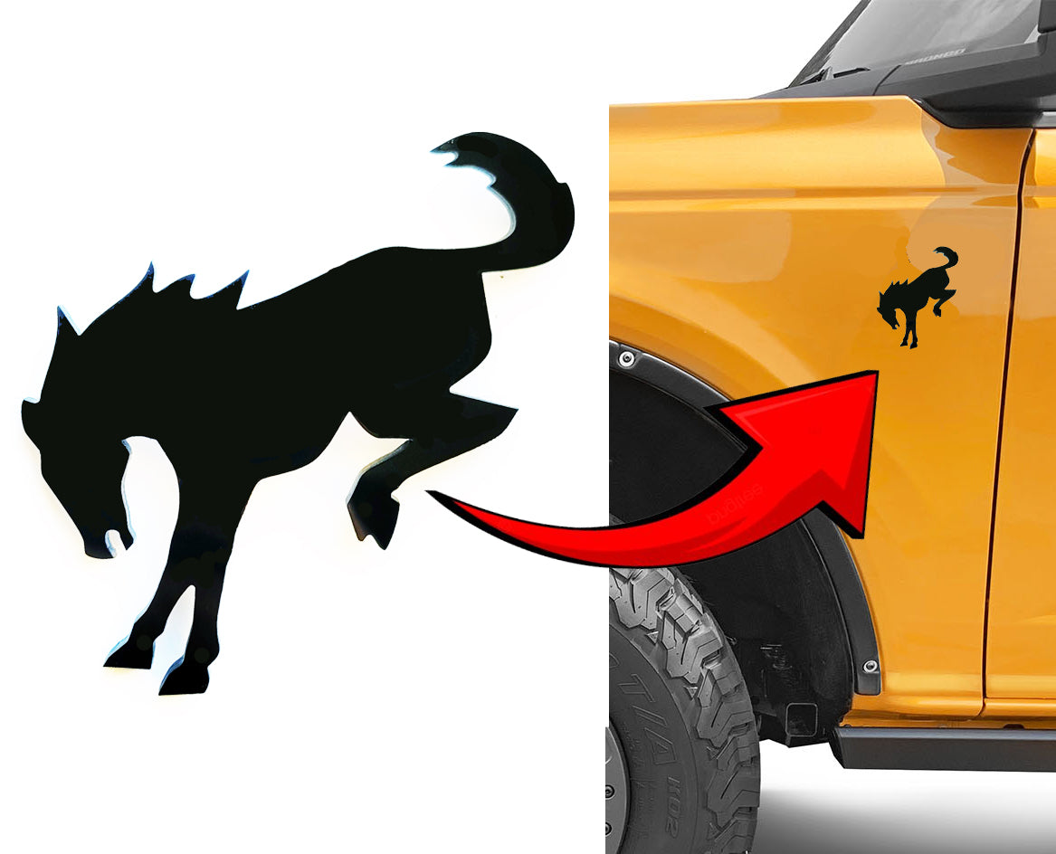 Fender Badge Emblem Logo Horse for Ford Bronco Mustang Sport SUV Car Truck SUV