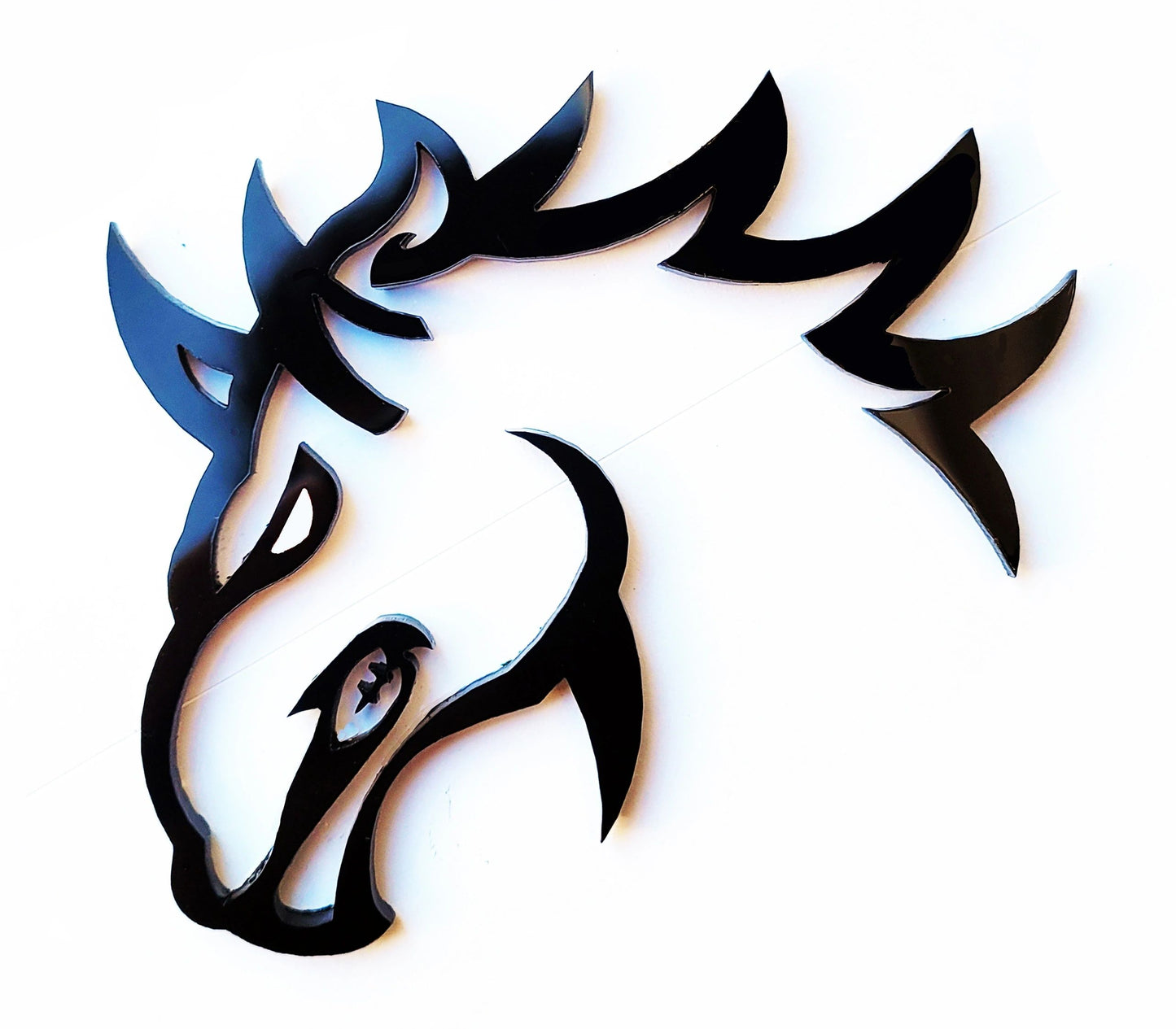 2x Fender Emblem Badges Horse Bronco Mustang Hellhorse Pony for Car Truck Pickup