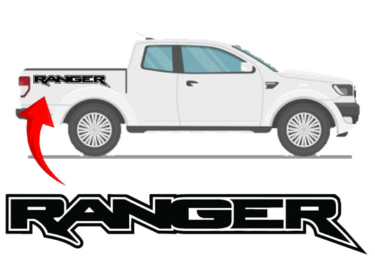 Fender Door Tailgate Vinyl Decal / Sticker for Ford Ranger Pickup Raptor