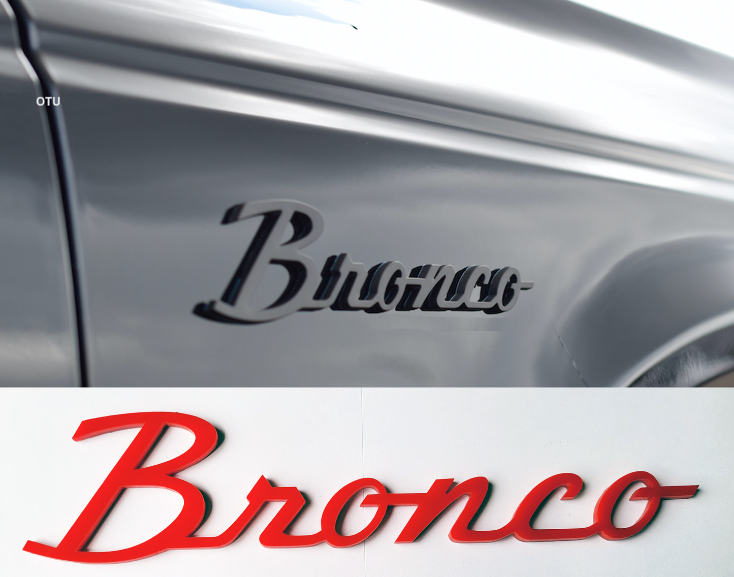 Classic Script Emblem Badge Logo for Ford Bronco / Sport SUV 4x4