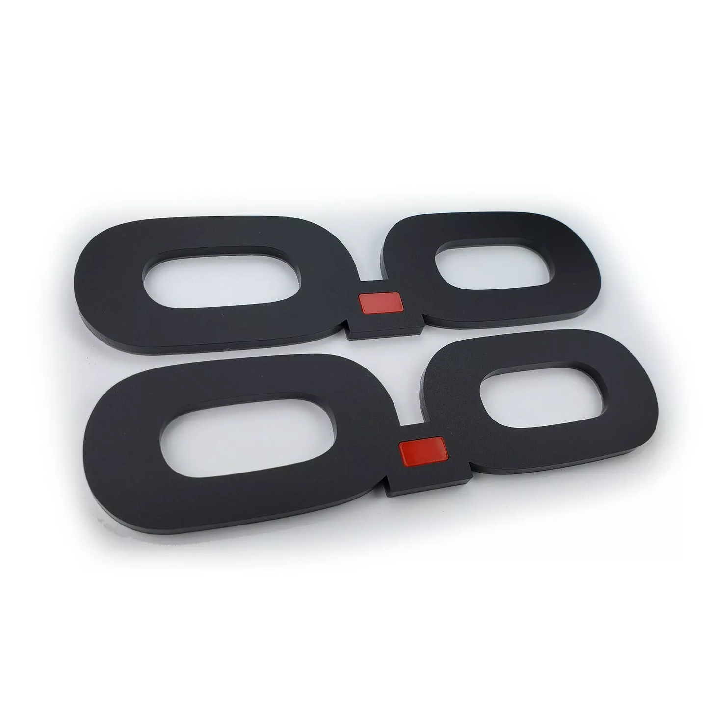 2x Fender Badge Emblem Logo 0.0 for Ford Mustang Mach-E Mach E EV