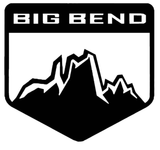 Big Bend Logo Sport SUV Vinyl Decal / Sticker for 2021 2022 Ford Bronco