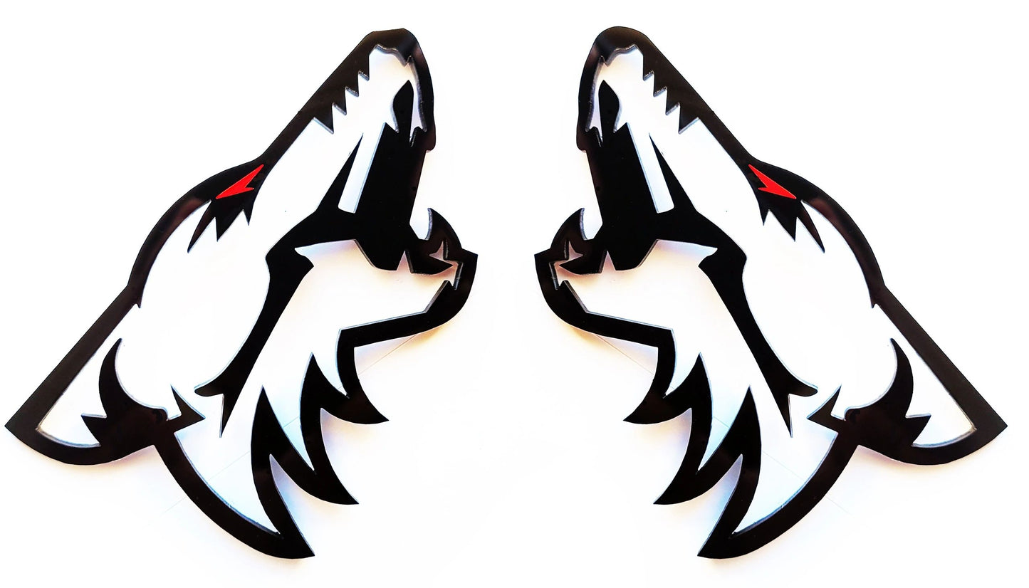 2x Custom Fender Emblem Badges Coyote Redeye for Ford Mustang 5.0L GT V8 Shelby Cobra