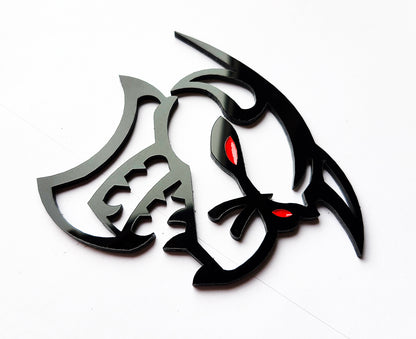 2x Demoncat Ghoul Redeye Logo Emblem Badge for Dodge Challenger Charger Hellcat Demon