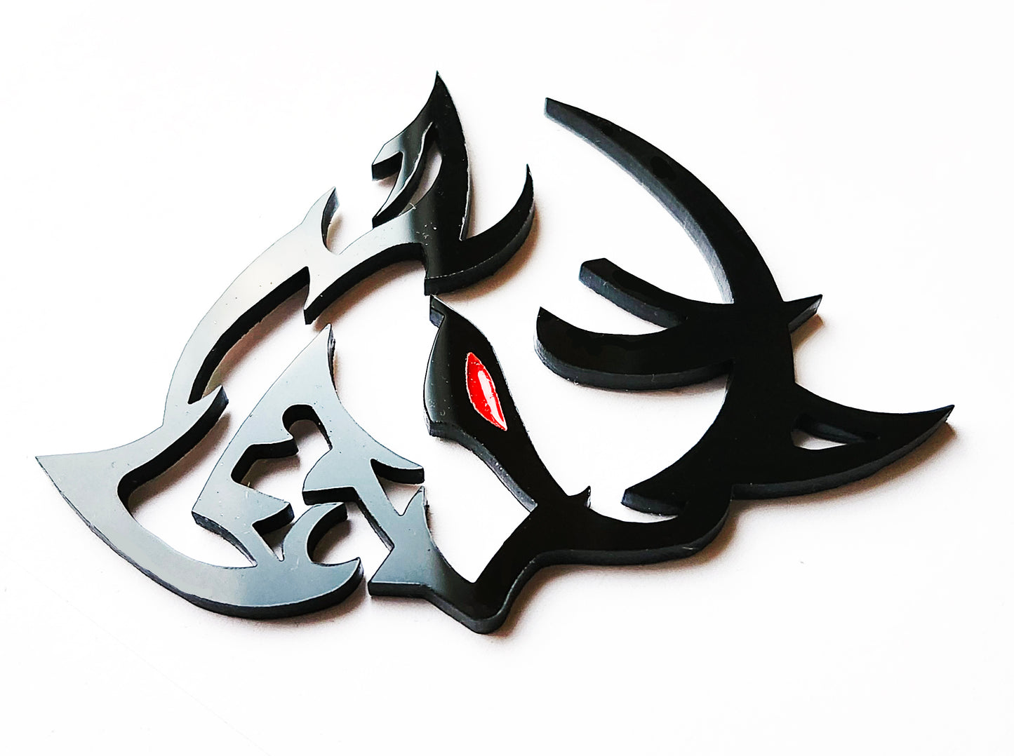 2x Demon Redeye Emblem Badge for Dodge Charger Challenger Hellcat SRT TRX Logo