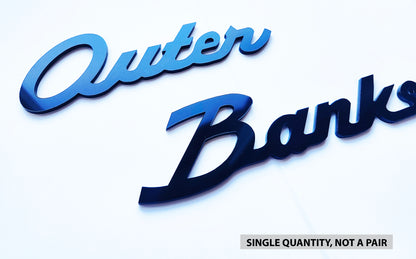 1x Classic Script Outer Banks Emblem Badge Logo for Ford Bronco / Sport SUV 4x4