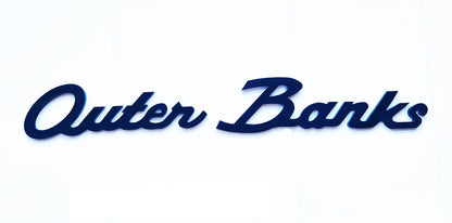 2x Classic Script Outer Banks Emblem Badge Logo for Ford Bronco / Sport SUV 4x4