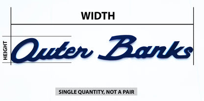 1x Classic Script Outer Banks Emblem Badge Logo for Ford Bronco / Sport SUV 4x4