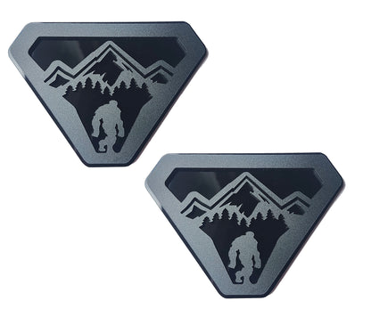 2X Sasquatch Badlands Emblem Badge Logo Compatible with Ford Bronco Truck Sport Offroad 4x4
