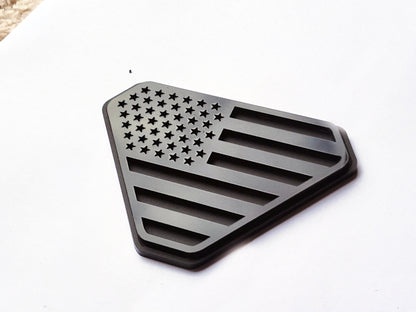 2X Badlands USA Stars Stripes Emblem Badge Logo Compatible with Ford Bronco Truck Sport Offroad 4x4