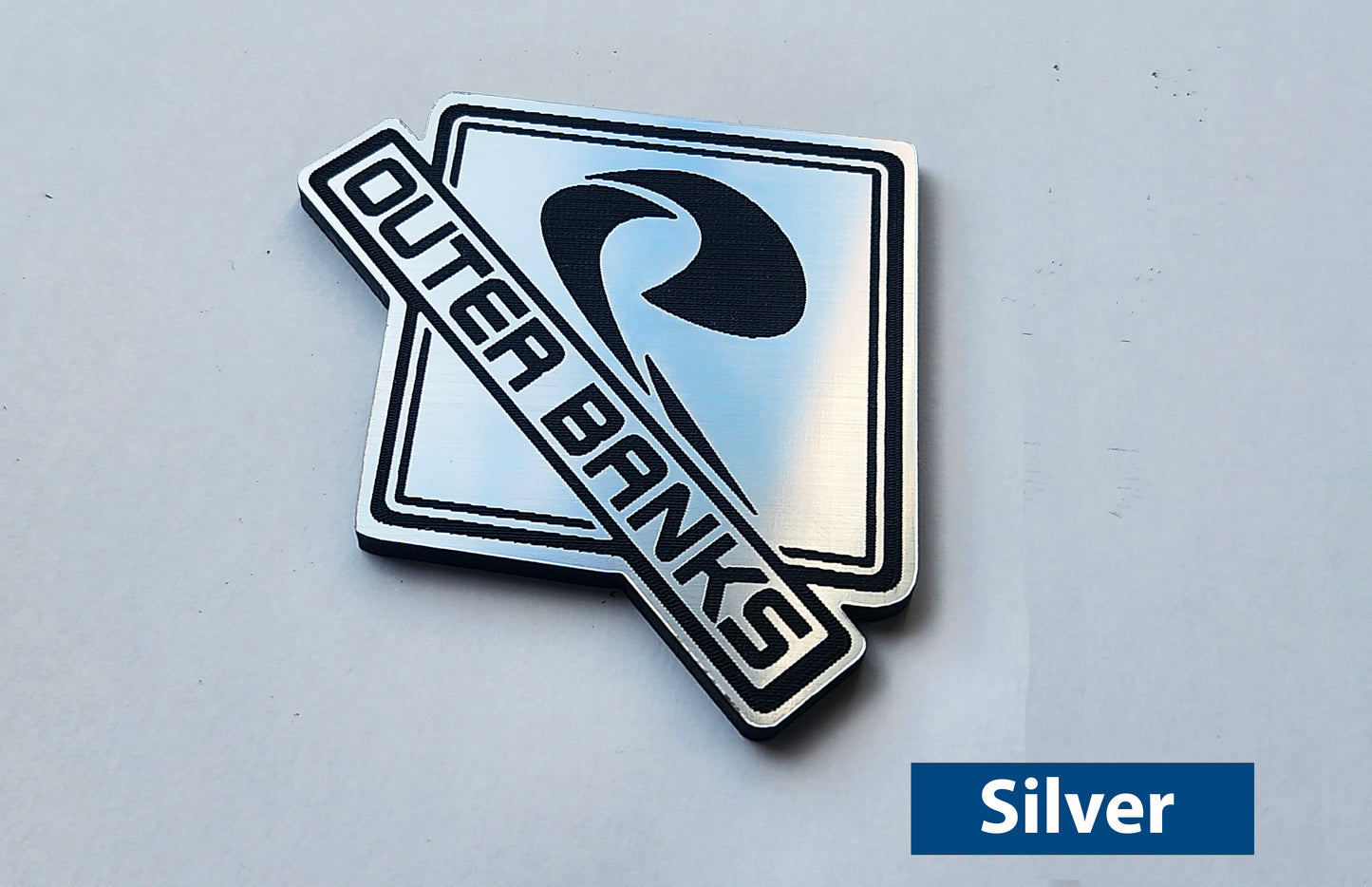 2x Custom Fender Outer Banks Emblem Badge Logo for Ford Bronco Truck Sport 4x4