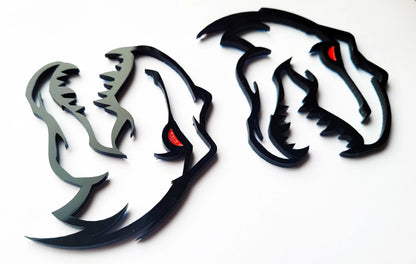 2x Dinosaur T-Rex TRX Redeye Emblem for Dodge Ram Logo 1500 2500 3500