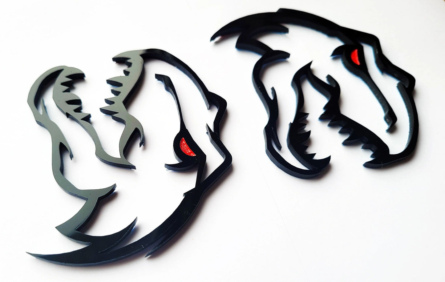 2x Dinosaur T-Rex TRX Emblem for Dodge Ram Logo 1500 2500 3500