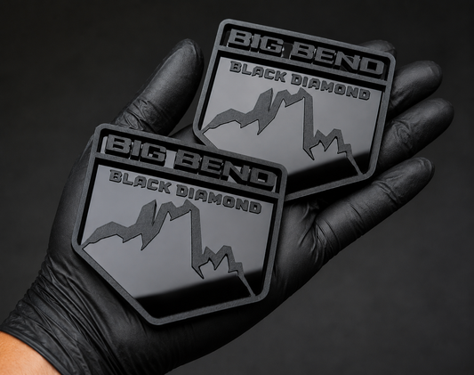 2x Big Bend Black Diamond Emblem Badge Logo for Ford Bronco Offroad SUV 4x4 Sport