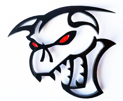 2x Demoncat Ghoul Redeye Logo Emblem Badge for Dodge Challenger Charger Hellcat Demon