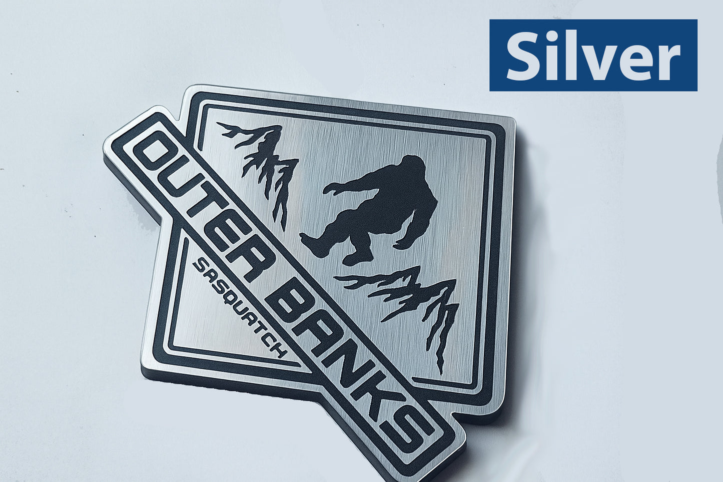 2x Custom Fender Outer Banks Sasquatch Emblem Badge Logo for Ford Bronco Truck Sport 4x4