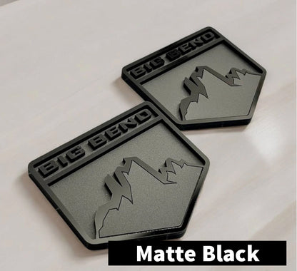 2x Fender Big Bend Emblem Badge Logo for Ford Bronco Offroad SUV 4x4 Sport
