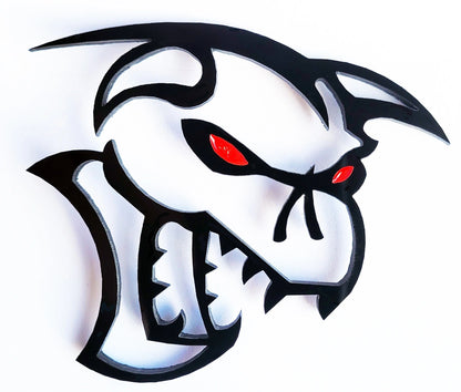 2x Demoncat Ghoul Redeye Logo Emblem Badge for Dodge Challenger Charger Hellcat Demon