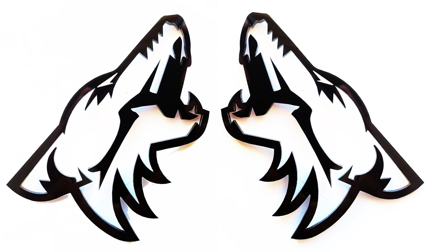 2x Custom Fender Emblem Badges Coyote for Ford Mustang 5.0L GT V8 Shelby Cobra