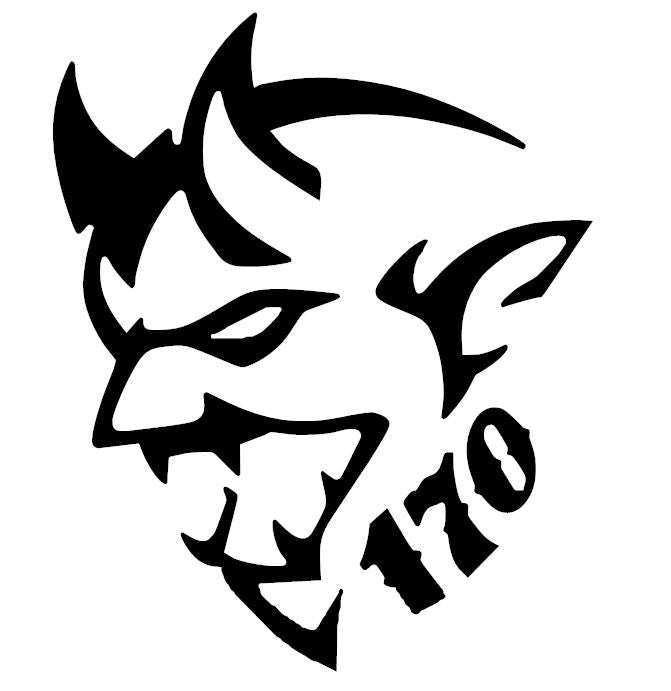 Demon 170vector 2x Demon 170 Vinyl Decal Fender Door for Dodge Challenger SRT Demon He ...