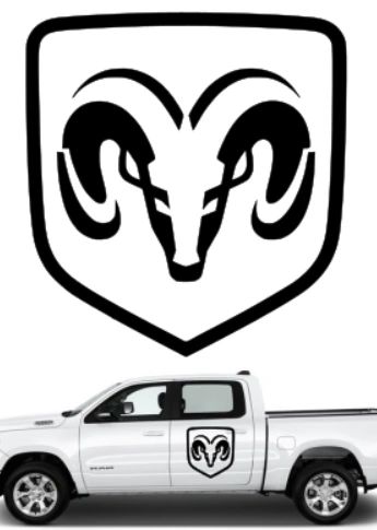 Dodge Classic Vintage Logo Vinyl Decal Sticker for Dodge RAM Intrepid Charger Stealth Avenger Stratus