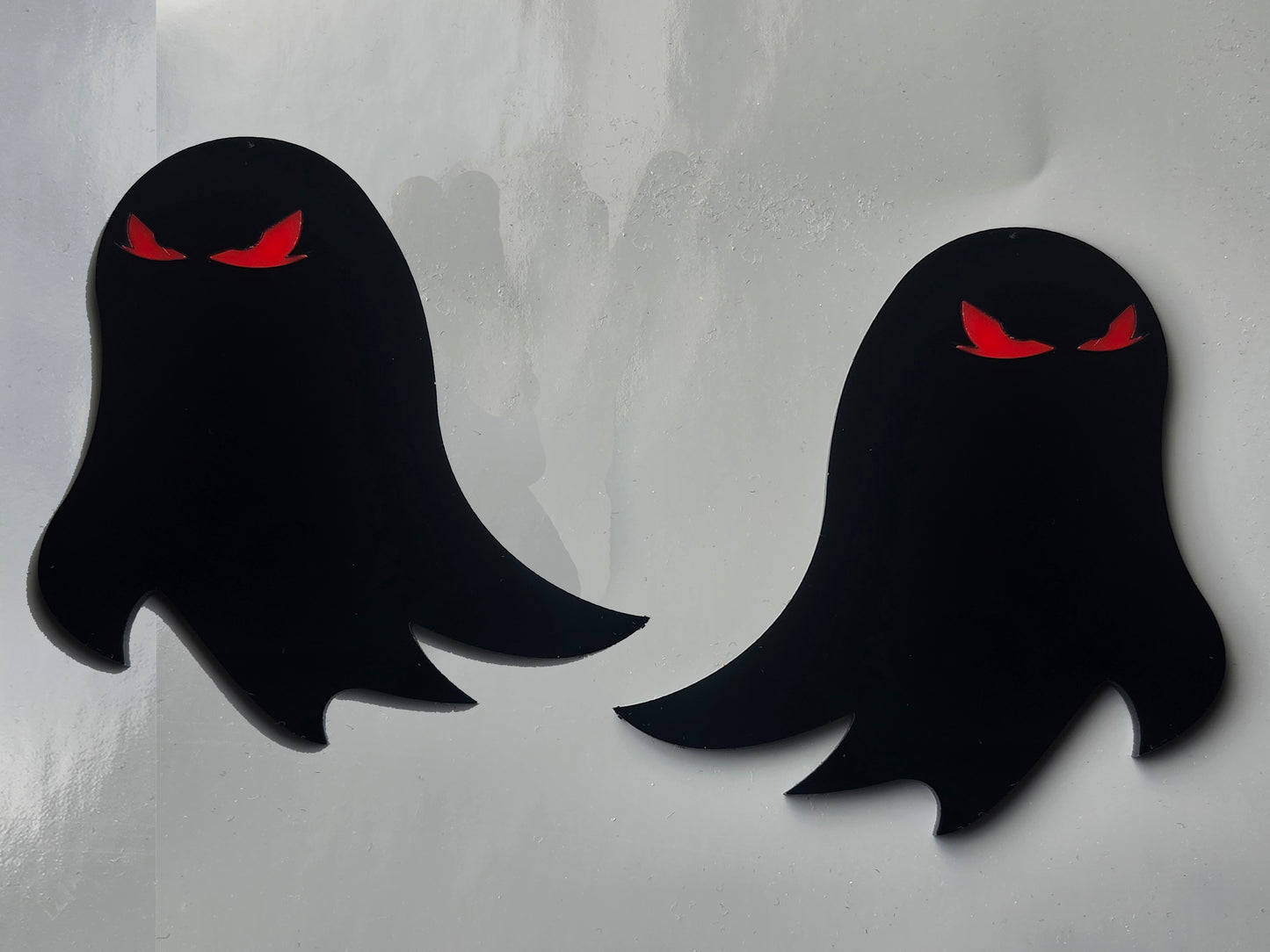 2x Ghost Demon Spooky Redeye Badge Logo Emblem for Car Auto Fender Trunk Hood