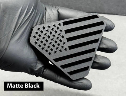 2X Badlands USA Stars Stripes Emblem Badge Logo Compatible with Ford Bronco Truck Sport Offroad 4x4