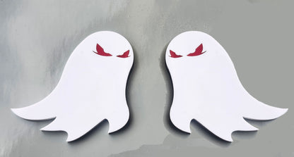 2x Ghost Demon Spooky Redeye Badge Logo Emblem for Car Auto Fender Trunk Hood